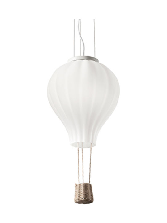 Ideal Lux Dream Big SP1 Μονόφωτο Παιδικό Φωτιστικό Κρεμαστό από Μέταλλο 42W με Υποδοχή E27 σε Λευκό Χρώμα 30cm - second view